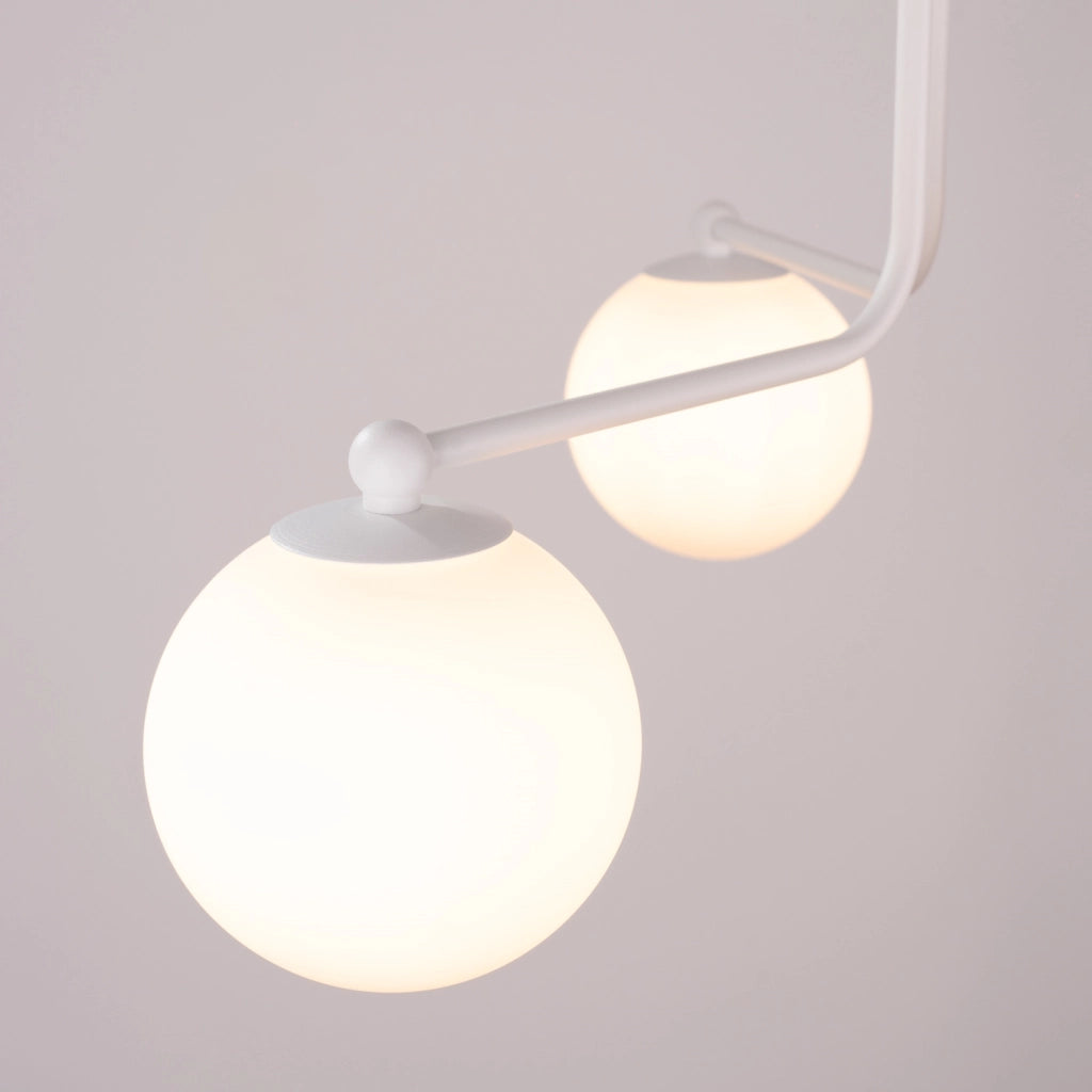 Plafoniera moderna bianca 3 sfere vetro G9 KOSMOS Pure Lume
