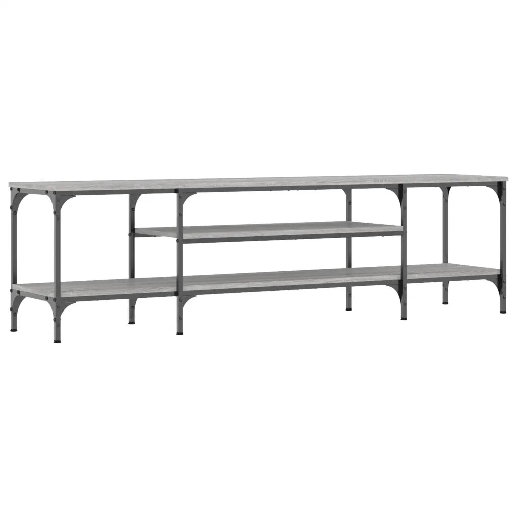 Mobile TV | Armadietto TV | Mobile Porta TV Grigio Sonoma 161x35x45 cm Legno Multistrato e Ferro
