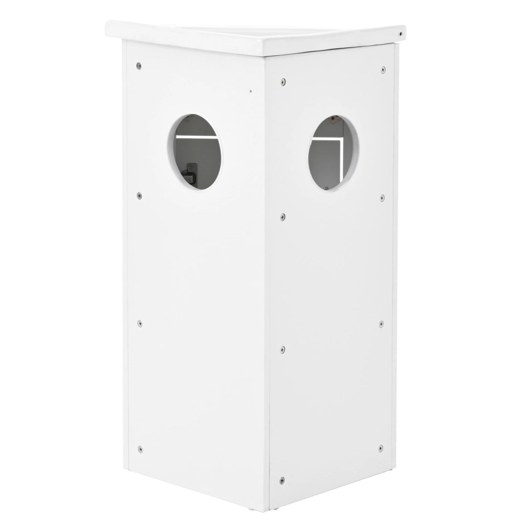 Mobile sottolavabo da bagno con lavabo in ceramica, struttura in MDF e vani contenitore, bianco