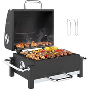 Barbecue a carbone portatile con coperchio ¨C zephmum ¨C grigio antracite 55x45x105 cm