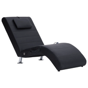 Sdraio Massaggiante con Cuscino Nero in Similpelle CFW2815610