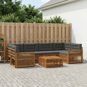 Set di divani da esterno 7 pz Naturale e Antracite 3383090