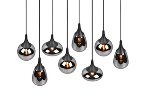 Lampada a Sospensione da Interno Attacco E14 in Metallo Nero Opaco