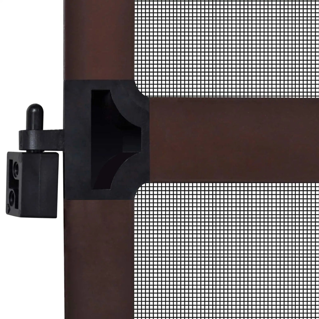 Schermo Insetti a Battente Marrone e Nero 100 x 215 cm CFW3895968