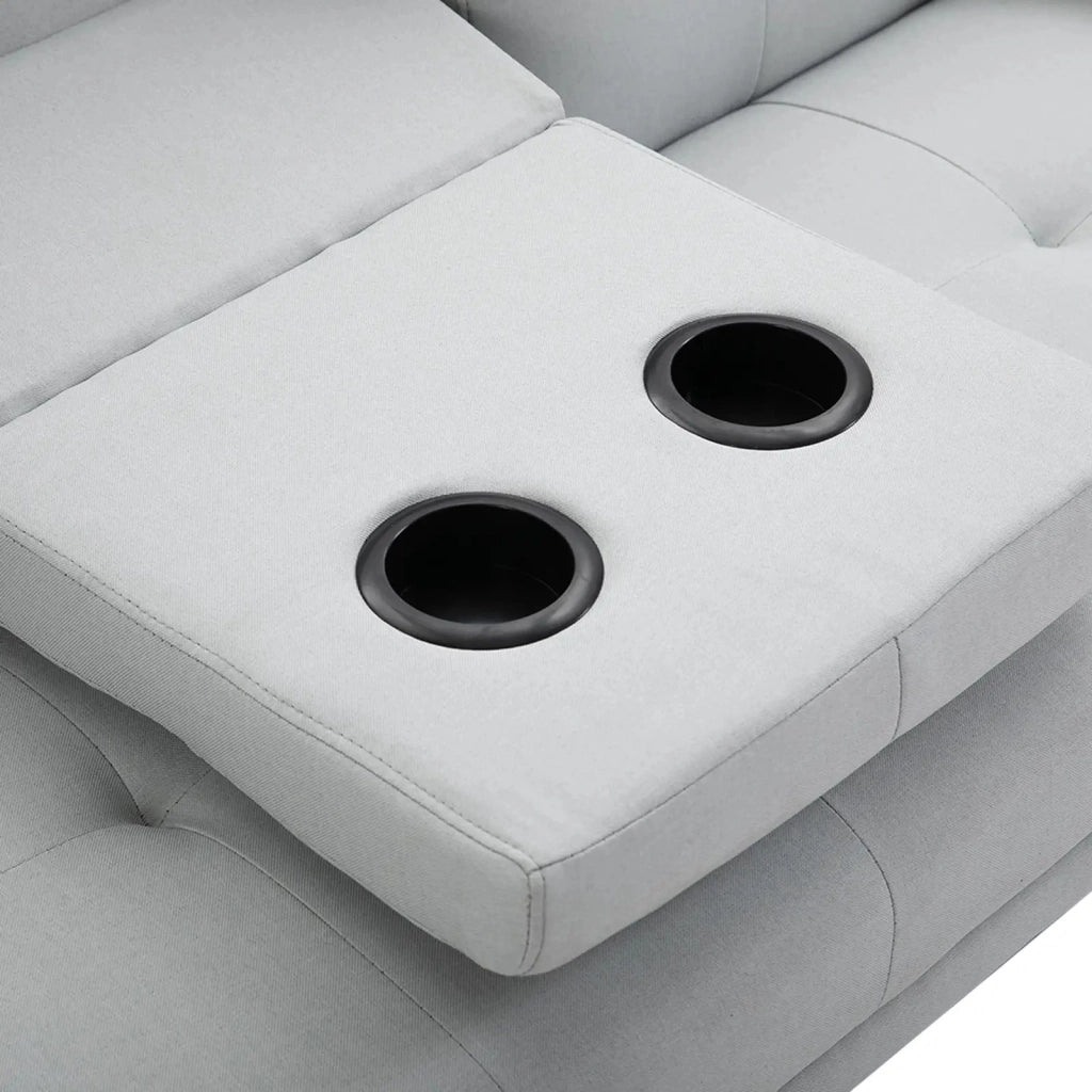 Divano letto, comodo divano letto, 3 posti, divano letto, lino, grigio chiaro, 181x77x72cm