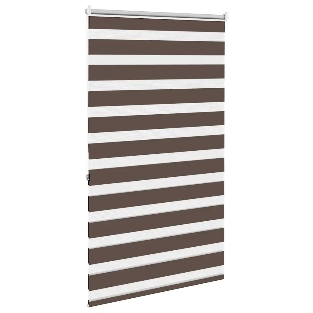 Tenda a rullo zebrata 80,9x175 cm Larghezza tessuto 76,7 cm caffè 240205