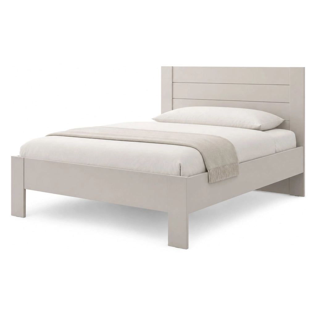 Letto Matrimoniale Siwwa, Letto Matrimoniale Dimensione Materasso 160x200 cm, Bianco Crema
