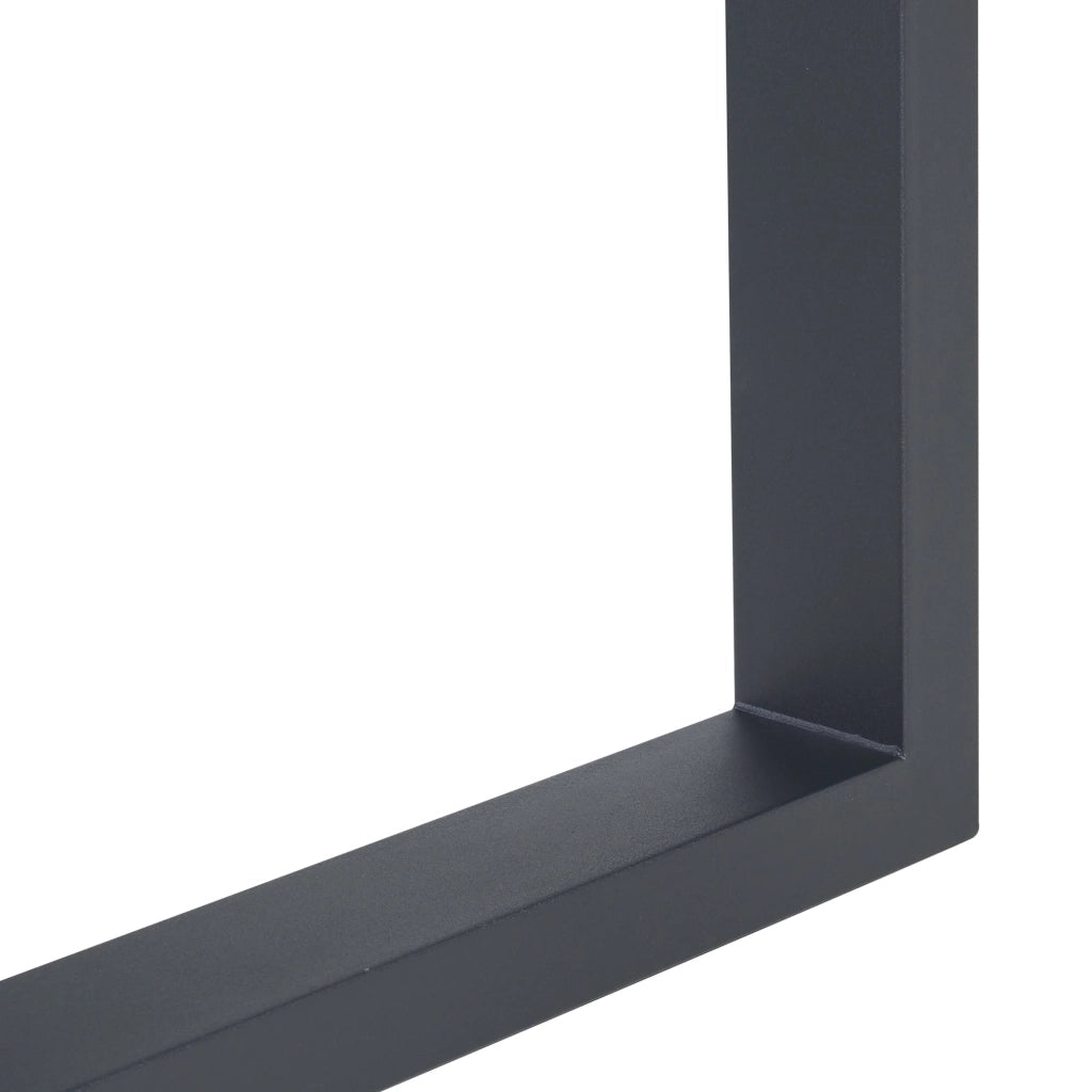 Set di 2 gambe per tavolo mobili moderni design originale fai da te acciaio 72 x 80 cm nero 03_0009683