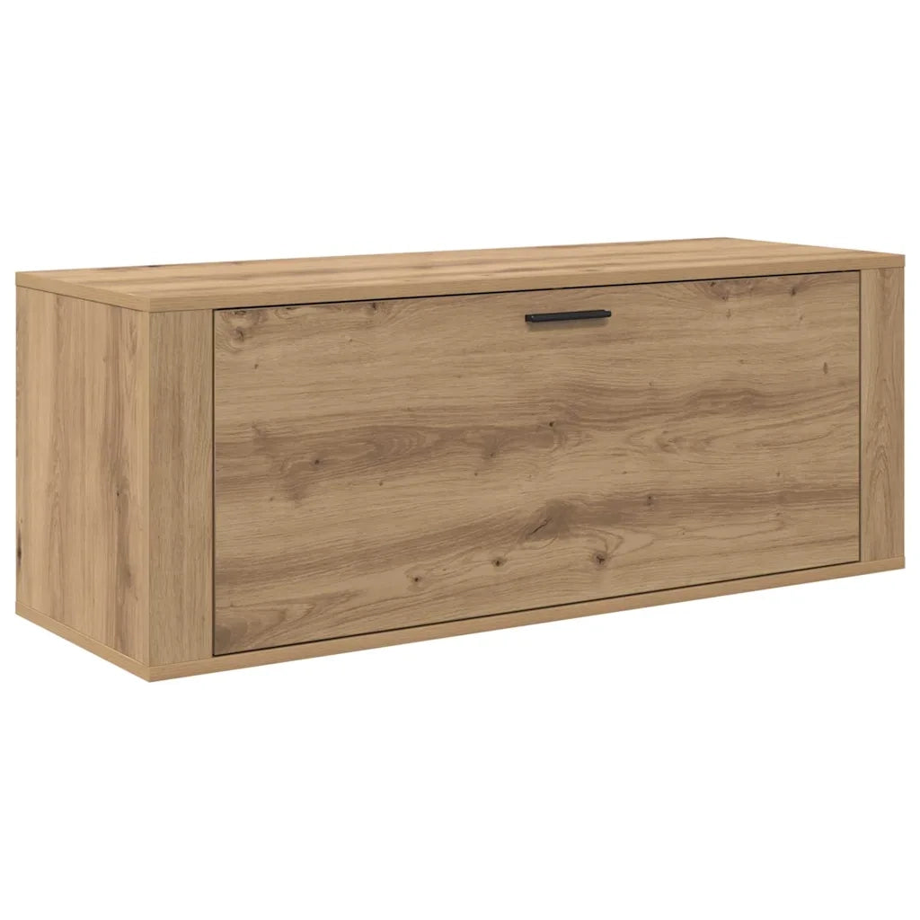 Mobile per scarpe con porta rovere artigianale 100 x 35 x 38 cm