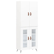 Credenza | Madia | Buffet da pranzo | Armadio da pranzo Bianca 69,5x34x180 cm in Legno Multistrato