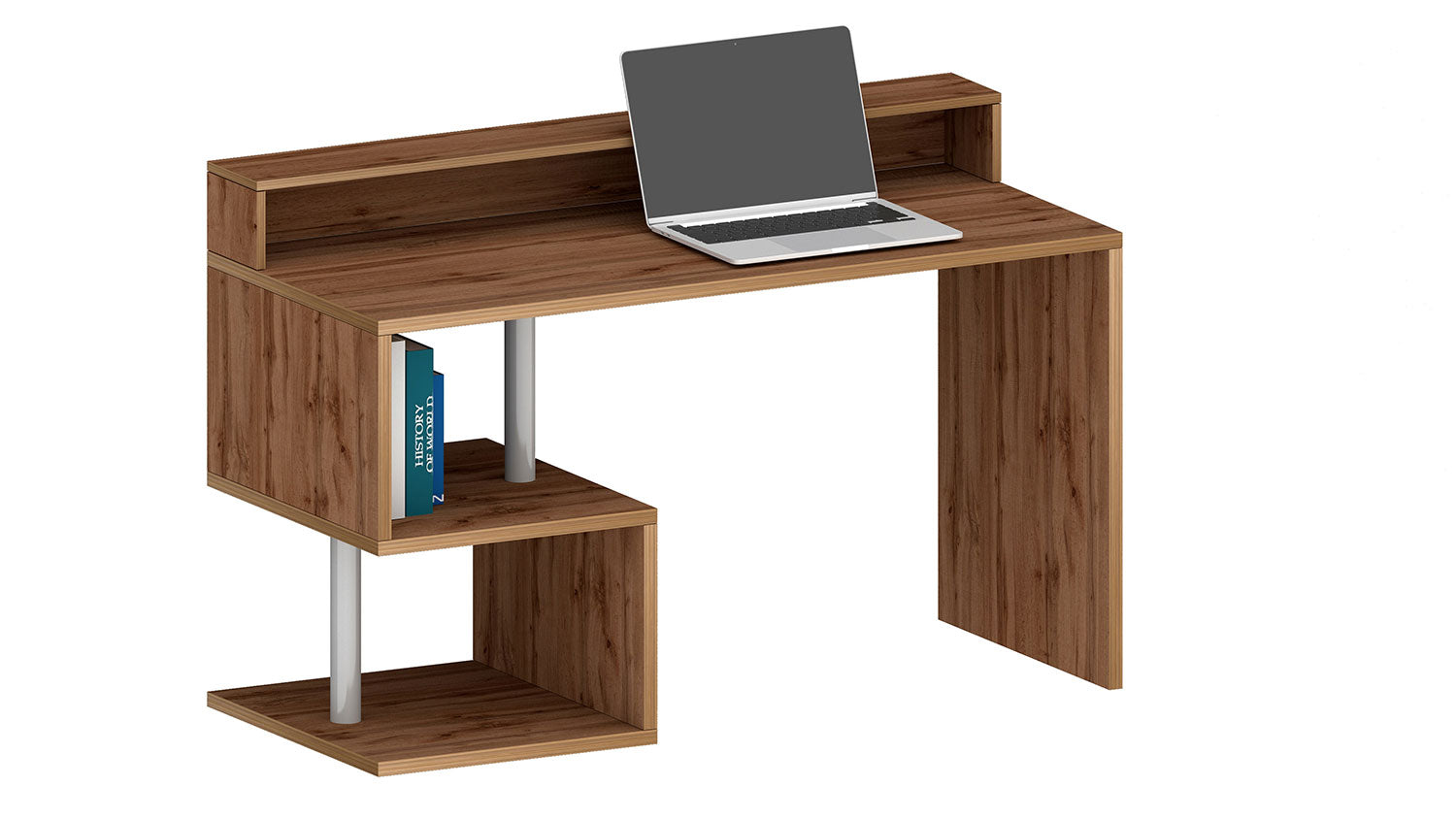 Scrivania a Giorno 140x60x92,5 cm Esse Rovere Wotan