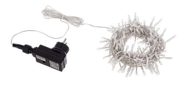 Luci Natale 300 LED Multicolore, Filo Trasparente 3mm, IP44 (12 Pezzi)