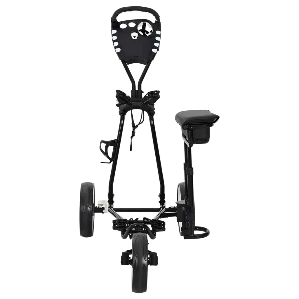 Carrello da golf con sedile Nero e Bianco 100 x 60 x 130 cm CFW5899224