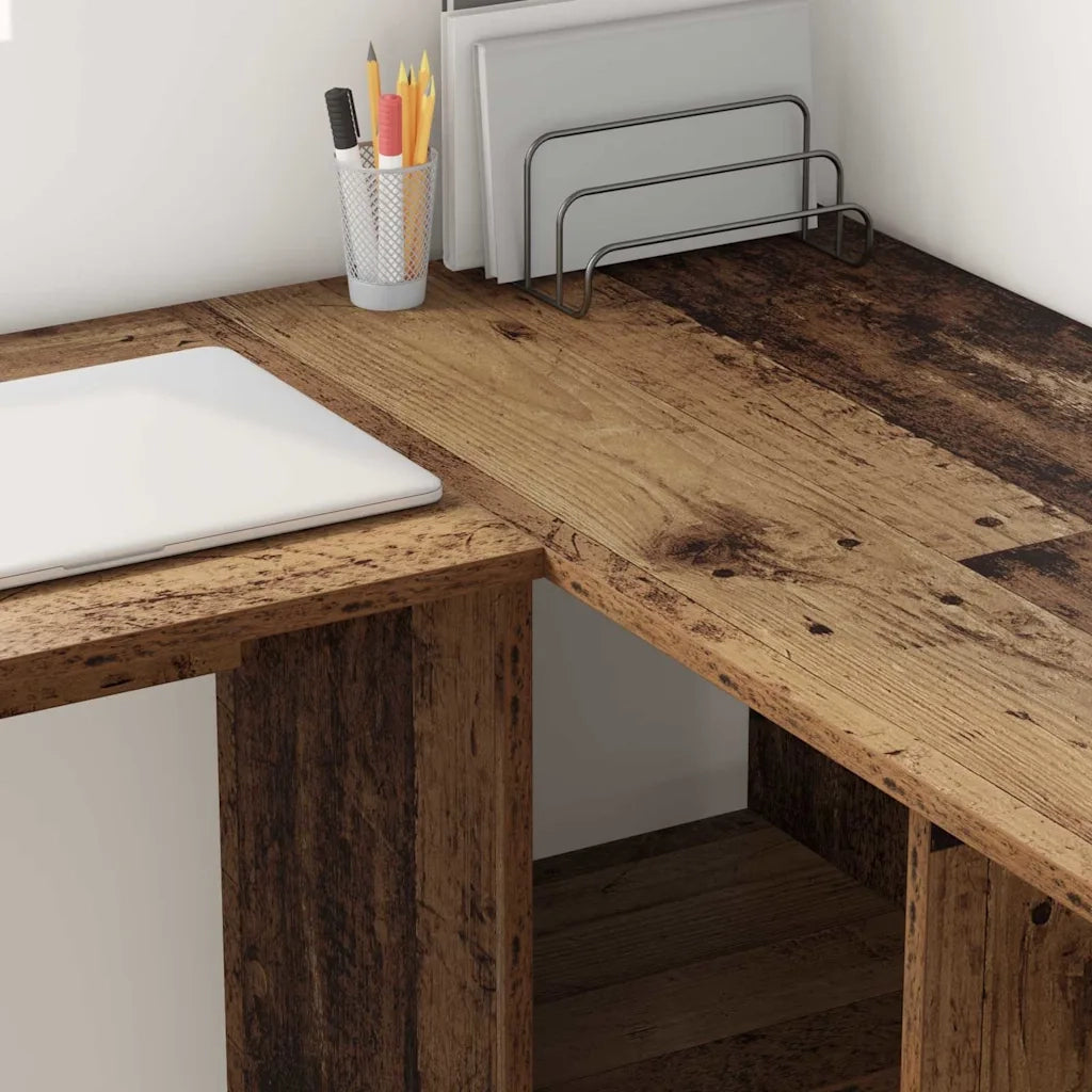 Scrivania | Tavolo da Ufficio Legno vecchio 142 x 102 x 73 cm Legno multistrato