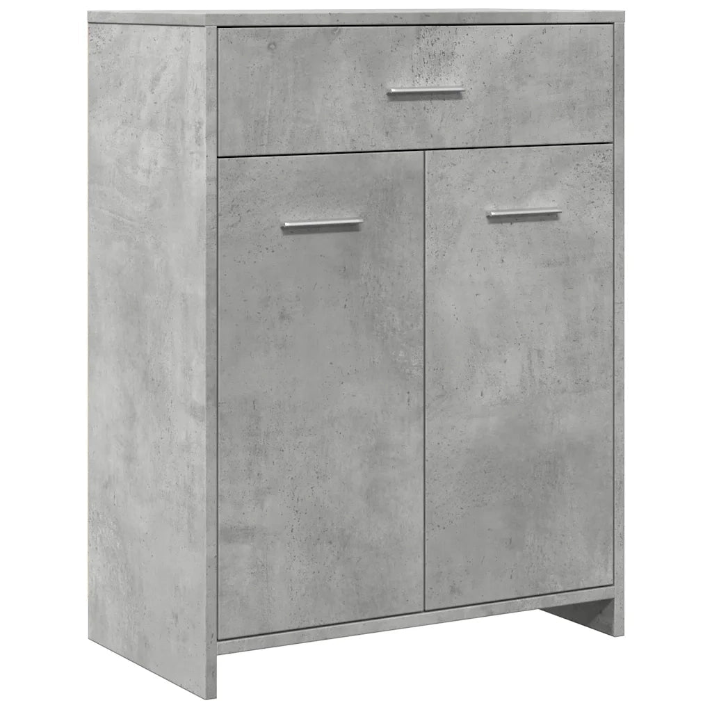 Mobile da Bagno Grigio Cemento 60x33x80 cm in Legno tecnico