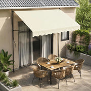Retractable Awning, Cream, 300x150 Cm, Fabric And Steel