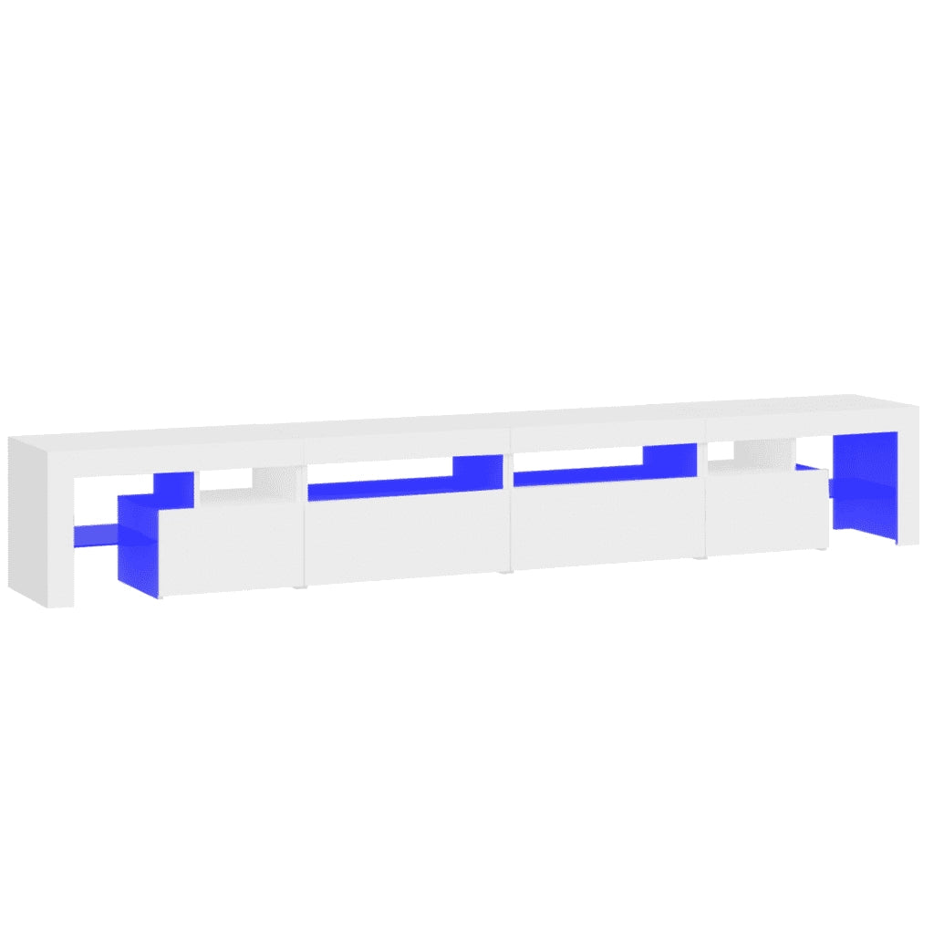 Mobile Porta TV con Luci LED Bianco 260x36,5x40 cm 3152818