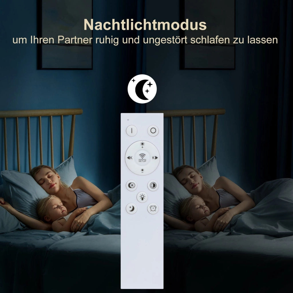 ZMH Lampada da soffitto a LED con telecomando - Lampada da camera da letto in metallo