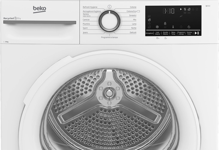 Beko BMT481WI: Asciugatrice 8kg, Classe C, motore inverter