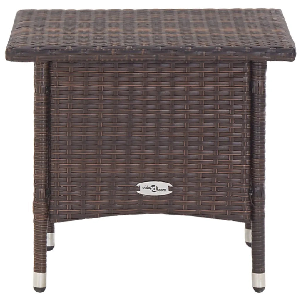 Tavolino da TÃ¨ Marrone 50x50x47 cm in Polyrattan cod mxl 48465