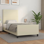 Giroletto con Testiera Crema 90x200 cm in Similpelle 3125429