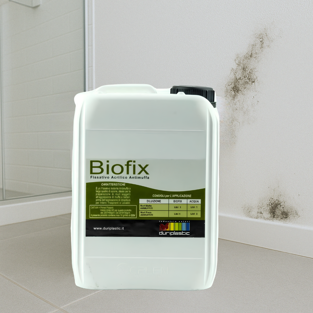 Fissativo bonificante sanificante biofix barriera protettiva antimuffa antialga *** formato 5 lt, confezione 1