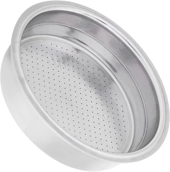 Filtro a doppia lastra in acciaio inossidabile per macchina per caffè a pressione accessori per casa per barista (porzione singola)