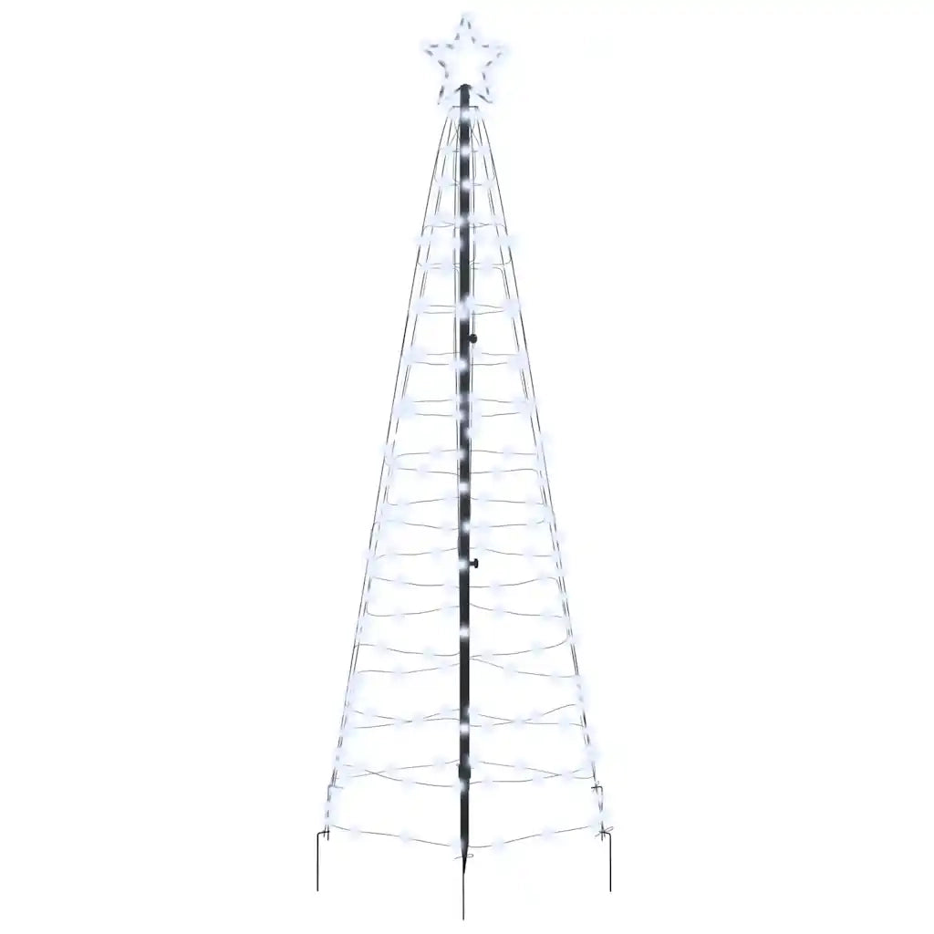 Albero di Natale | Decorazioni natalizie LED con picchetti per il terreno 250 cm Ferro