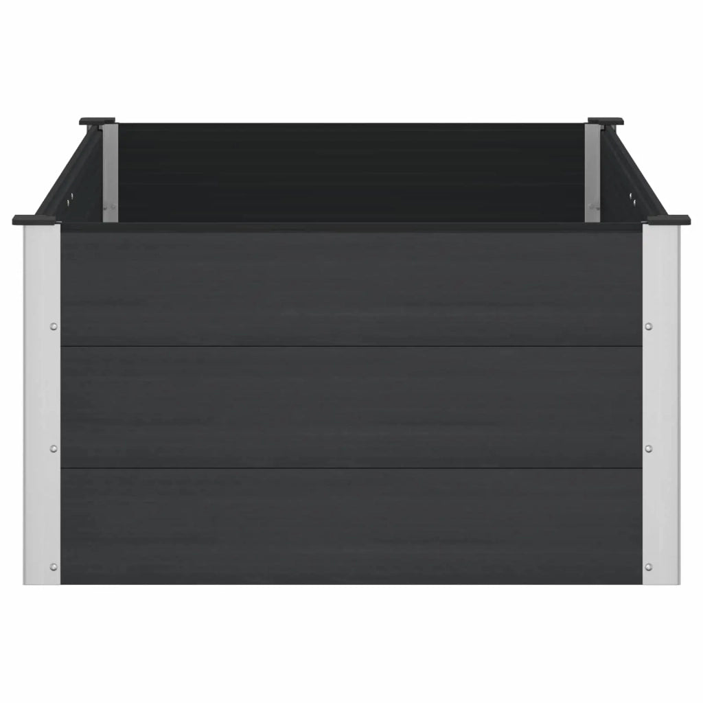 Fioriere | Cassetta per fiori | Letto rialzato da giardino Nero 150 x 100 x 54 cm