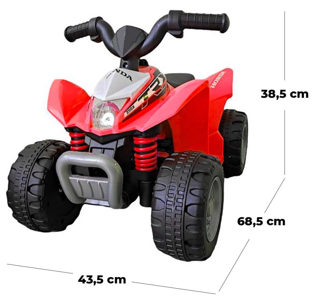 Mini Quad Elettrico per Bambini 6v con Licenza Honda 250X Rosso