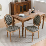 SEDIA Imbottita Schienale Ovale Set da 2 pezzi Verde Oliva PU