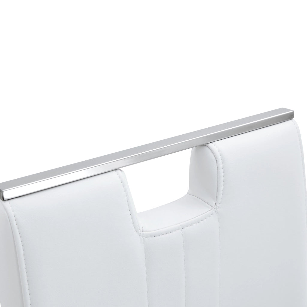 Set 2 Sedie da Pranzo in PU ¨C MINIMAL ¨C Bianche, Design Moderno