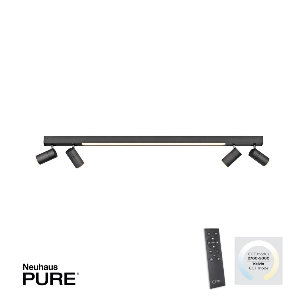 Plafoniera barra 4 spot LED 25W Pure-Lines Paul Neuhaus