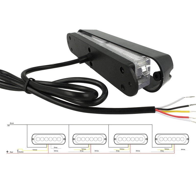 Lampada Luce Lampeggiante Led Strobo Blu 12V 24V 6W Smd 3535 Segnalazione Emergenza Per Auto Trattore IP65
