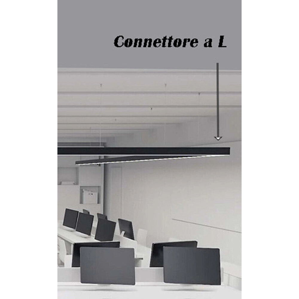 Trade Shop - Lampada Di Raccordo Connettore A L Per Lampadario 12w Luce Selezionabile Cct Ll57-l-3c - Nero