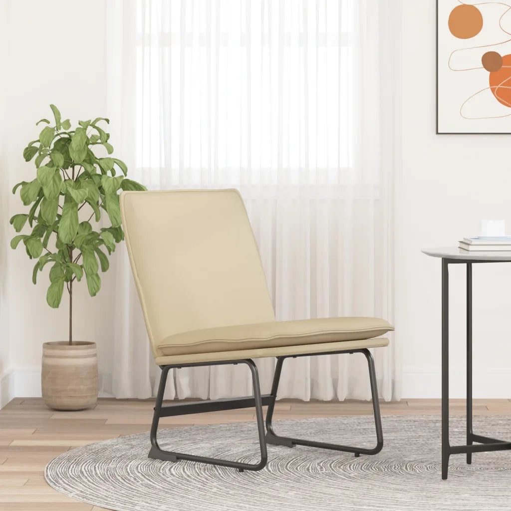 Sedia Lounge Crema 52x75x76 cm in Tessuto 351318