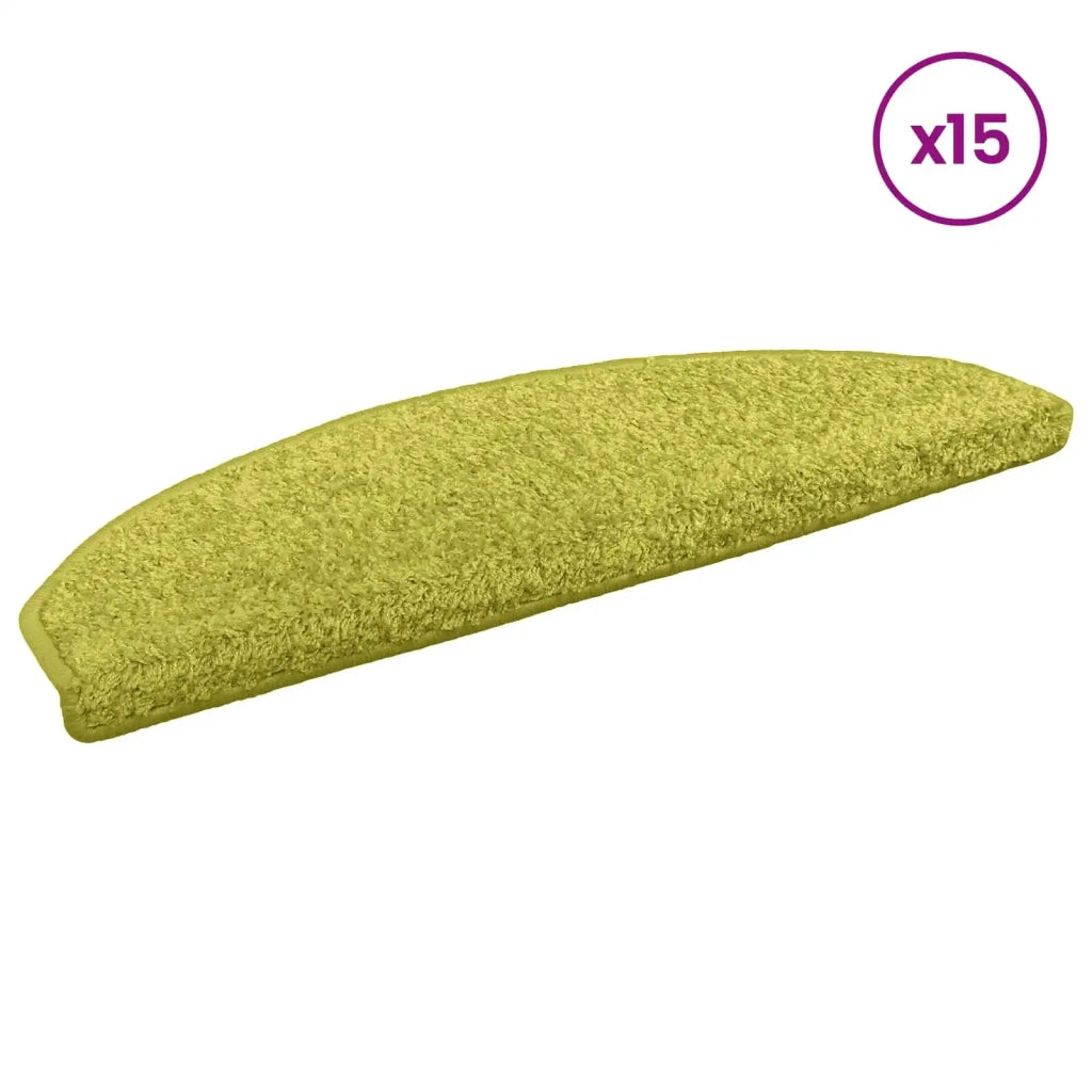 Tappetini per scale autoadesivi 15 pcs Verde 80 x 24,5 x 3,5 cm 42038662