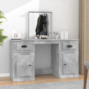 Toeletta con Specchio Grigio Cemento 130x50x132,5 cmcod mxl 77359