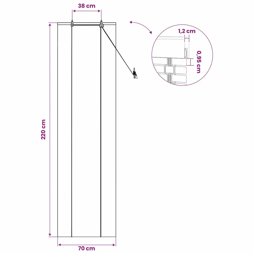 Tenda a rullo Marrone 70 x 220 cm Bambù 42039773
