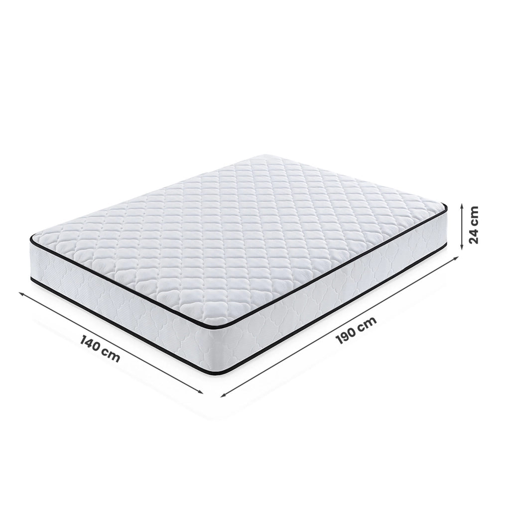 Materasso a molle insacchettate 7 zone con coprimaterasso incluso durezza H3 140x190 cm