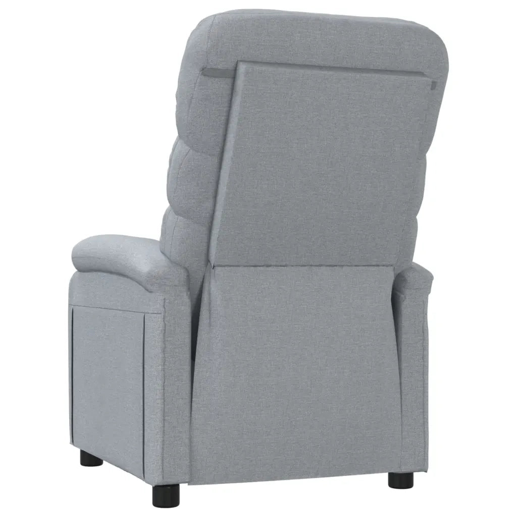 Poltrona Reclinabile in Tessuto Grigio Chiaro 344890