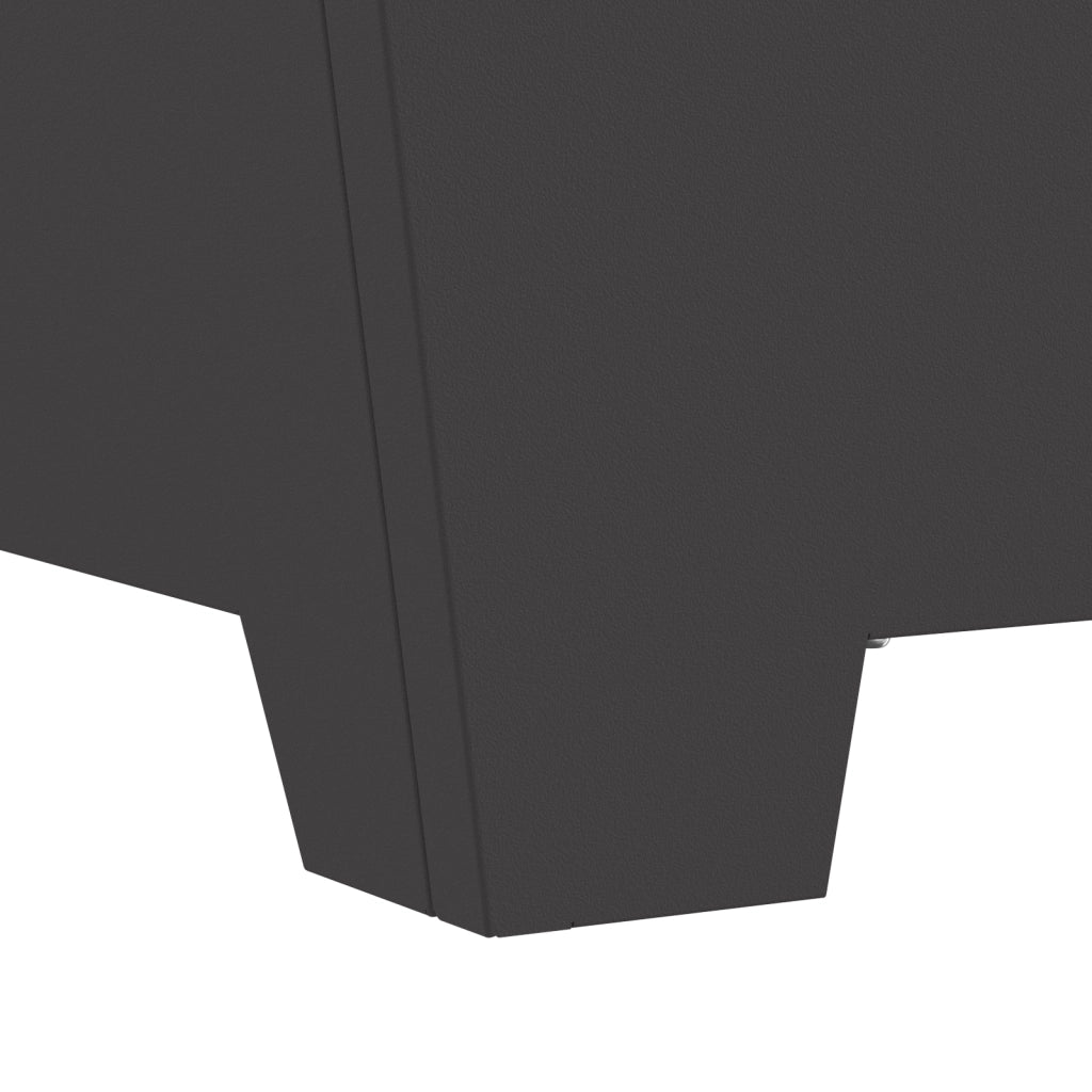Focolare Quadrato Nero 80x80x40 cm Acciaio