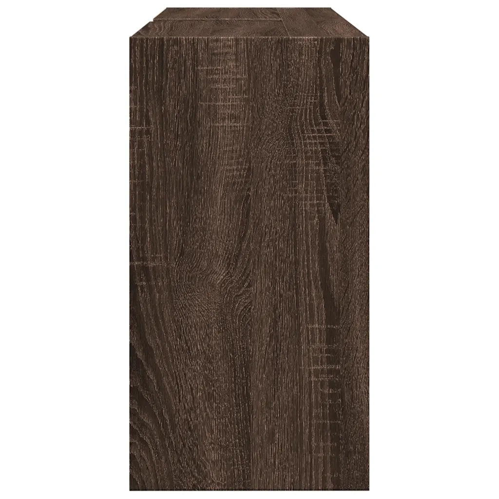 Mobile Lavabo-Armadietto da bagno Rovere Marrone 90x29x55 cm in Truciolare