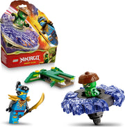 LEGO NINJAGO Nya Contro Spinner Mostro della Mutazione - Giocattolo Ninja Rotante con Lanciatore, Trottola da Combattime