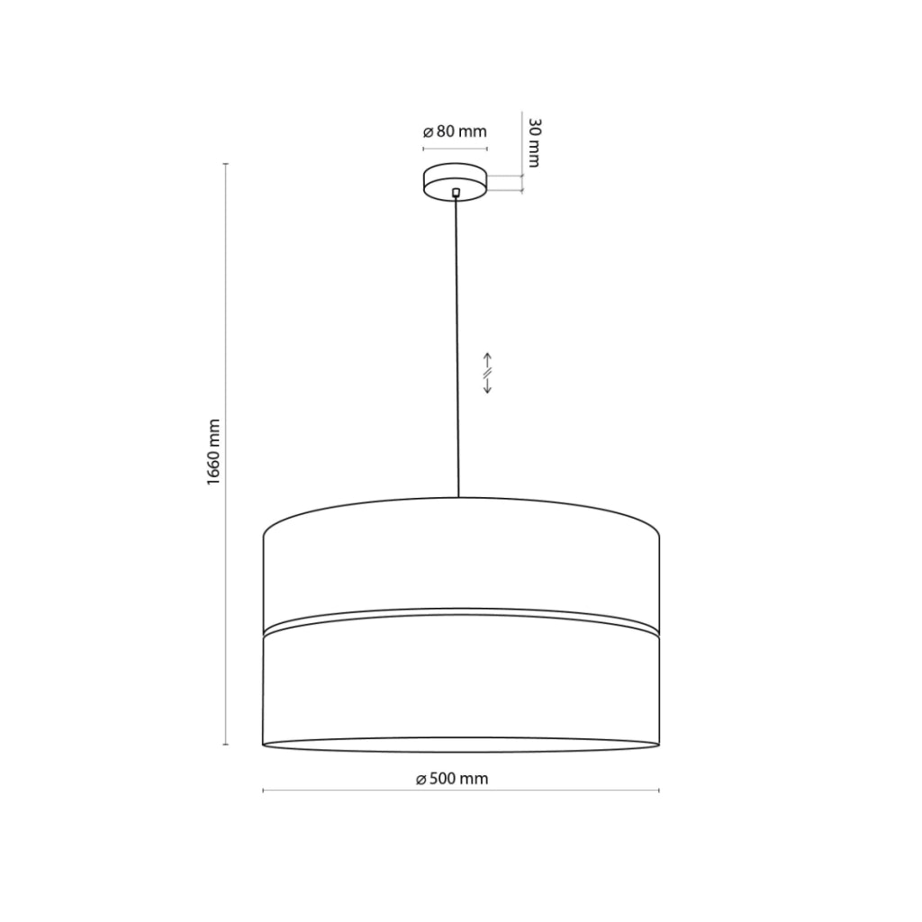 Lampada a sospensione Nicol legno/nero TK-Lighting 50cm