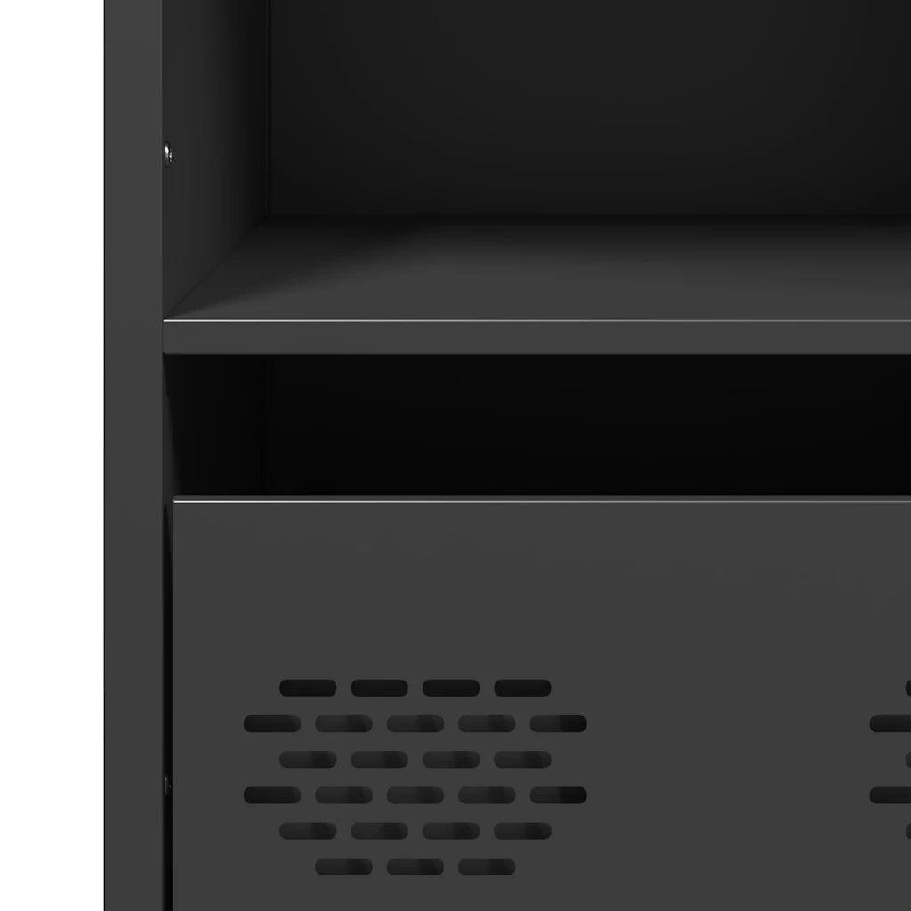 Credenza | Madia | Buffet da pranzo | Armadio da pranzo Nera 35x39x103,5 cm in Acciaio
