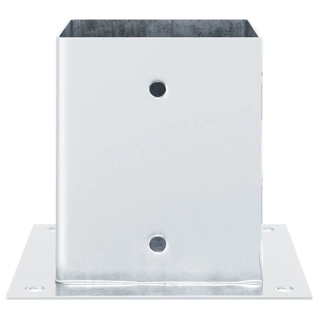 vidaXL Basi per Pali Quadrate 12 pz Argento 101x101 mm Acciaio Zincato