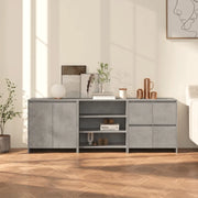 Credenze 3 pz Grigio Cemento in Legno Multistrato cod mxl 60973