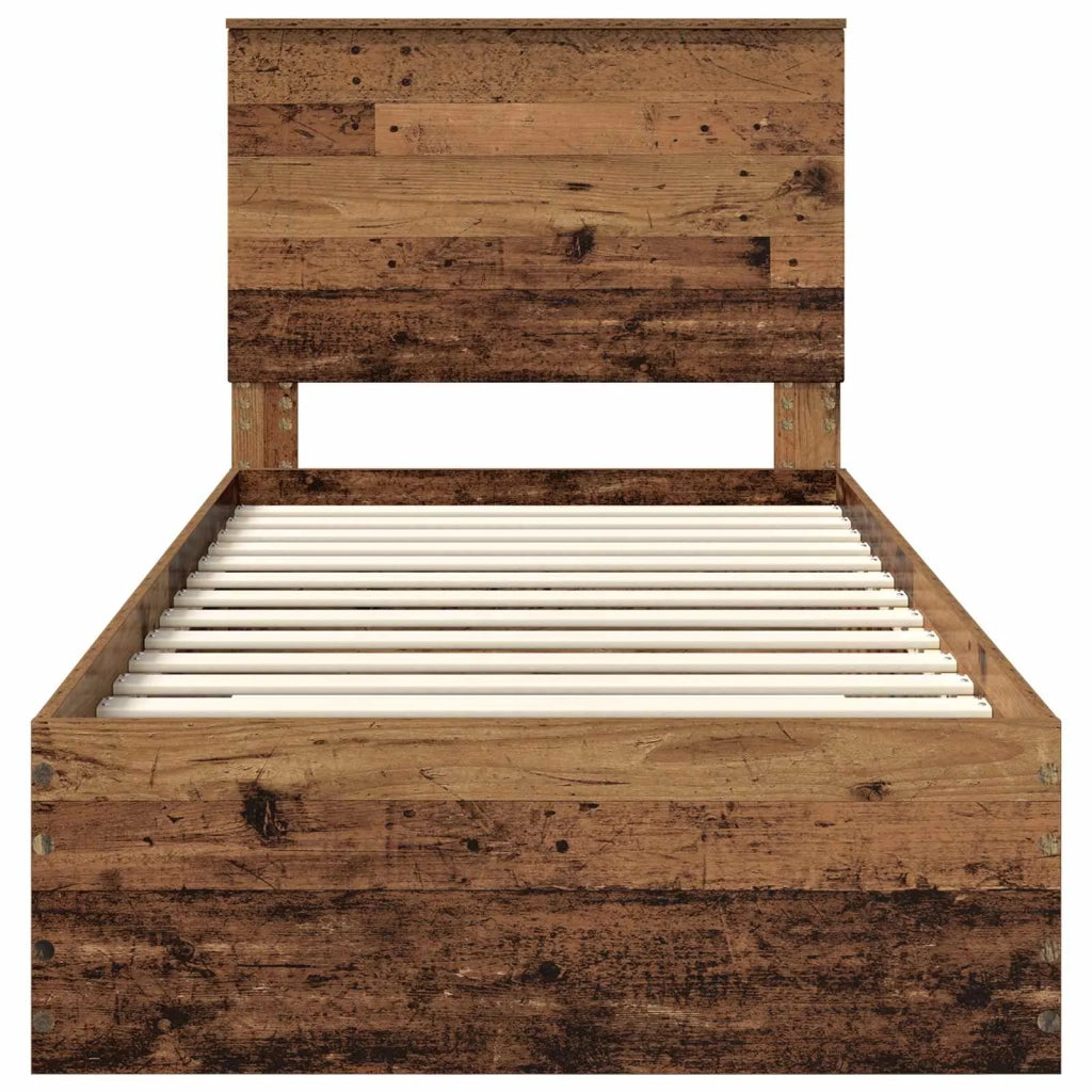 Struttura del letto Legno vecchio 90 x 190 cm Legno multistrato