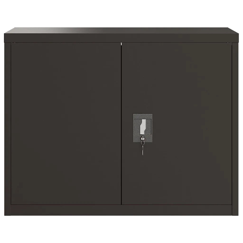 Armadio Classificatore Nero 90x40x70 cm in Acciaio